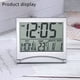thumbnail image 3 of Reloj de viaje creativo y sencillo, reloj despertador electrónico plegable con pantalla de fecha y temperatura, reloj de escritorio, 3 of 6