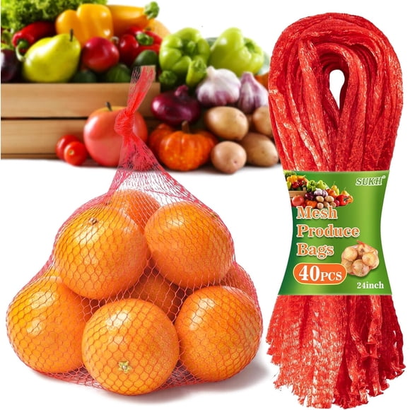 Sukh 90 bolsas de malla para frutas y verduras, 24 pulgadas