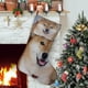thumbnail image 1 of Shiba Inu Tema: Calcetines de Navidad, fino lino blanco para colgar en escaleras y chimenea, decoración navideña para el hogar, regalo de Navidad.54cm×38cm, 1 of 5