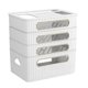thumbnail image 3 of Caja De Gestión De Cables Para Ahorro De Espacio En Rack De Enrutador Para Sala De Estar, Dormitorio, Oficina, Blanco, 4 Niveles, 3 of 5