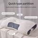 thumbnail image 2 of 1pc Latex Pillow Memory Pillow, Knitted Antibacterial Cotton Neck Pillow For Adults To Help Sleep Soft, Adjustable Ergonomic Orthopedic Contour Support Pillow, Removable Cover, 2 of 4