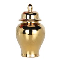 Bothyi - Jarrón De Porcelana Para Jengibre, Jarrón De Cerámica Tradicional Para Tanque De Almacenamiento, Hogar, Bodas, Dorado