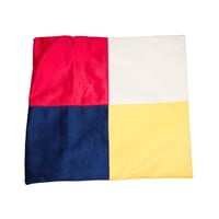 Máxima Design - Funda Cojín Amapola Rojo Blanco Azul Amarillo Felpa 50X50 Cm