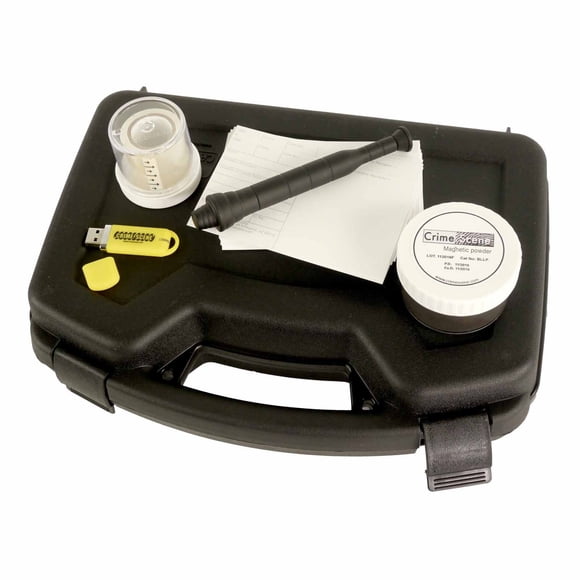 Kit de huellas dactilares para escena del crimen con polvo magnético bicromático