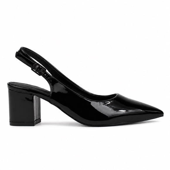 Sandalia Stiletto Mujer Charol Taco Cuadrado HL03