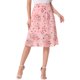 thumbnail image 1 of INSPIRE CHIC Falda Midi Floral de Cintura Alta con Línea A y Largo a la Rodilla para Mujer, Regreso a Clases, Rosa Claro M, 1 of 6