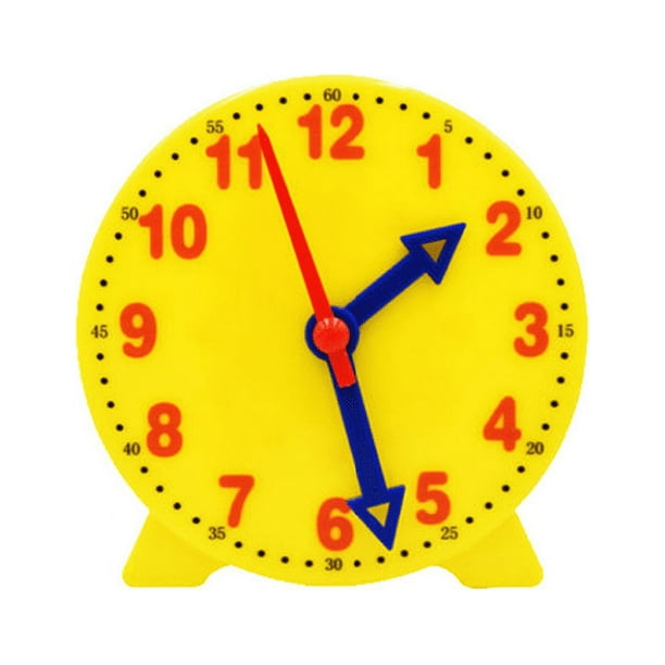 Kids Children Montessori Adjustable Time Learning Clock Toys Hour Minute Second Cognition Colorful Early Education Teaching Tool, Numbers Printed In Blue Or Black Randomly