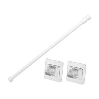 Magideal - Barra De Cortina Telescópica Barra De Tensión Para Ventanas Barra De Cortina Ajustable Barra De Cortina De Resorte Para Puerta De Armario No Se Necesi 30 Cm A 50 Cm