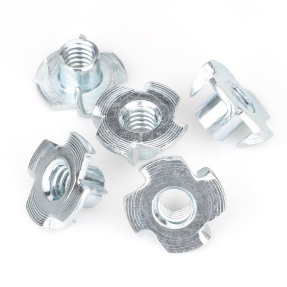Tuercas en T Aovchei 1/4"-20 1,3 cm zincadas 100 uds