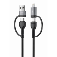 Irm - Cable De Datos Múltiple Compatible Usb Usb-C Ligtning 4 En 1