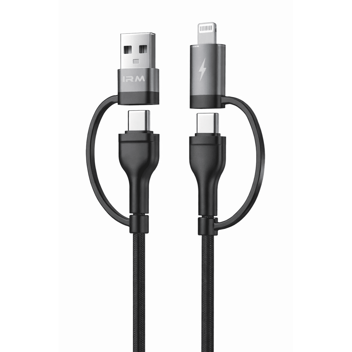 Irm - Cable De Datos Múltiple Compatible Usb Usb-c Ligtning 4 En 1