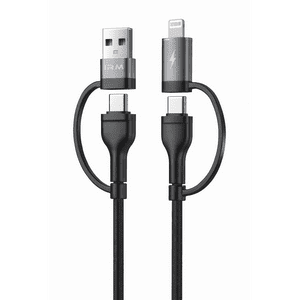 Irm - Cable De Datos Múltiple Compatible Usb Usb-C Ligtning 4 En 1