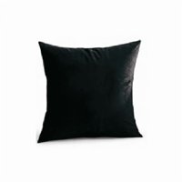 Genérico - Funda Para Cojín Velvet Terciopelo Liso En Variedad De Colores - Negro
