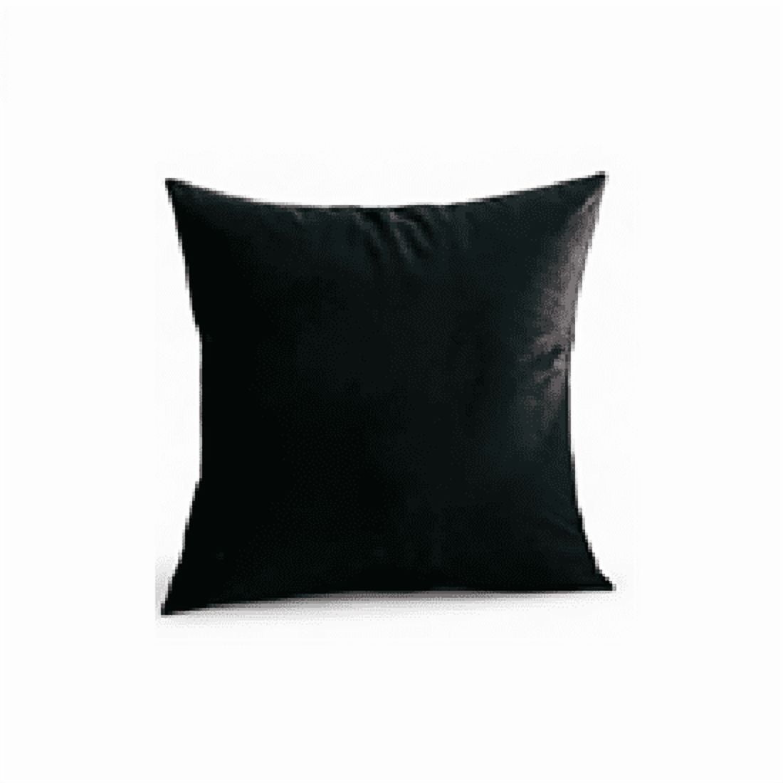 Genérico - Funda Para Cojín Velvet Terciopelo Liso En Variedad De Colores - Negro