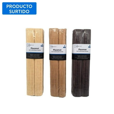 Set 4 Individual Bambu Bambú 1 Un Mainstays