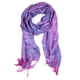 thumbnail image 1 of Chal Plum Feathers 170 cm con estampado paisley morado y flecos, 1 of 3