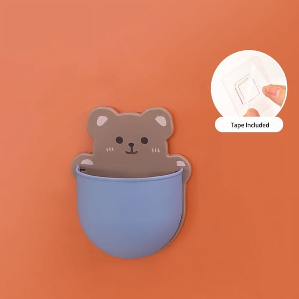 Get Organized with our Cute and Multi-Purpose Desktop/Wall Hanging Pen and Phone Holder - Sturdy, Adorable, and Easy to Install (1pc, 6.1x4.33 Inch, PP)