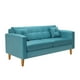 thumbnail image 2 of Sofa New Retro 3c Felpa 04 Turquesa, 2 of 6