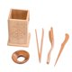 thumbnail image 3 of El juego de té de bambú El servicio de té clásico de Gongfu equipa el platillo de madera natural peque?o E, 3 of 5