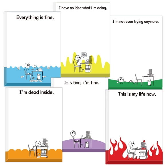 Sticky Notes Funny Sarcastic Work Office 12 Paquetes
