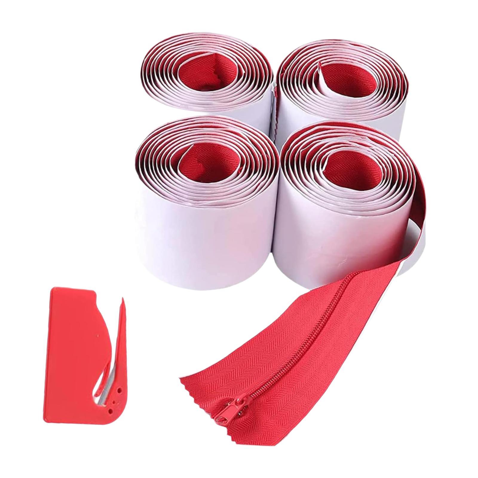 Bothyi - 4 Piezas Barrera De Polvo Cremallera 7 Pies X 3 Pulgadas Red Greenhouse Wall Seset Duty Servicio Pesado