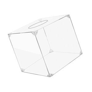 Bothyi - Alcancía De Acrílico Transparente Para Donaciones, Ideal Para Niños, Niñas Y Niños, Tarjetas De Presentación De 20 X 20 X 20 Cm.