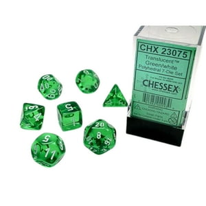 Chessex - Set 7 Dados Rol Translúcidos - Variedades