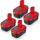 thumbnail image 1 of Paquete de 4 C-3 6.5Ah Reemplazo para Manualidades*man Batería de 19.2 V Ion de Litio XCP130279005 1323903 130211004 11375 11045 315.115410 315.11485, 1 of 7