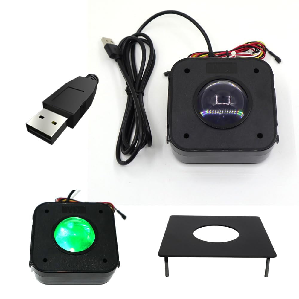 Ratón Trackball Truboost Para Juegos De Arcade Con Iluminación Led Usb