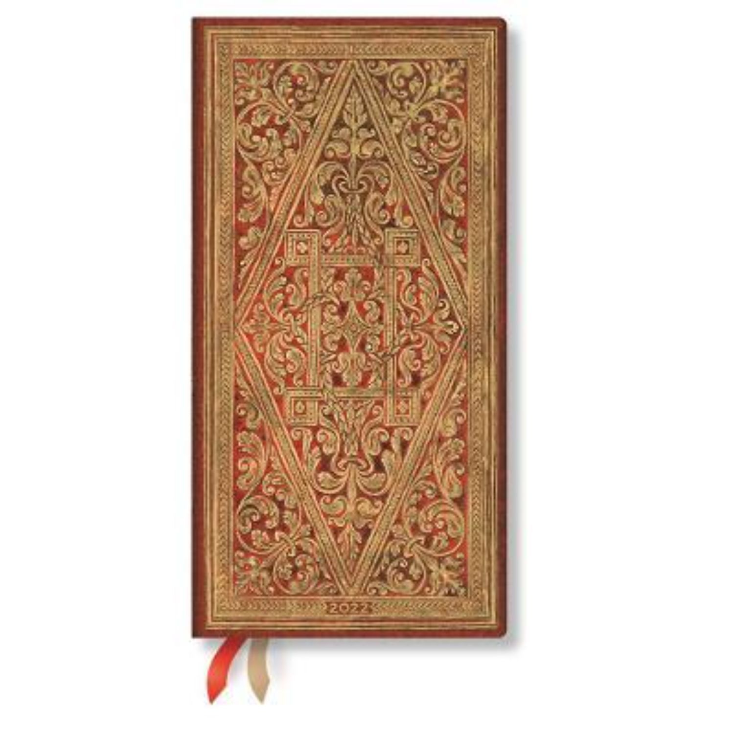 Paperblanks - Agenda 2022 Golden Pathway Slim Tapa Dura Semana A La Vista Horizontal