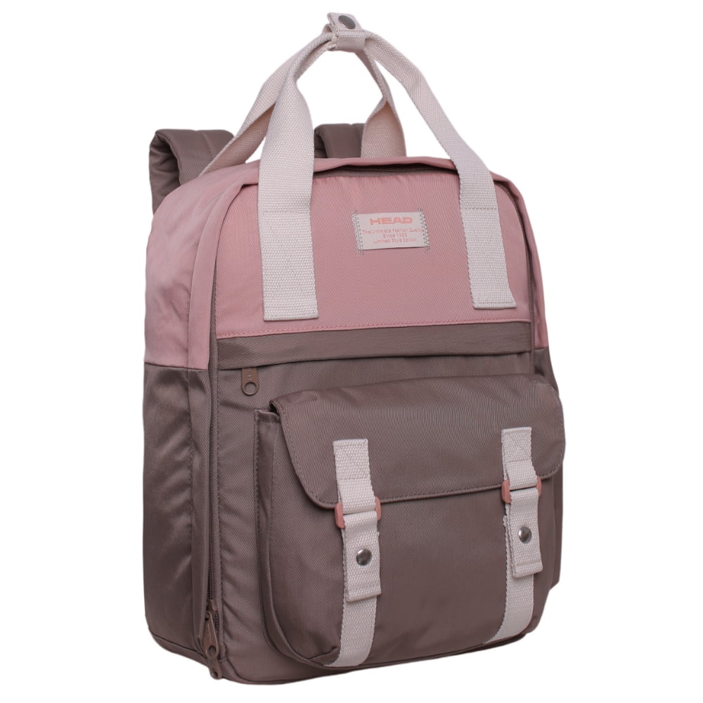 Mochila Fashion Omega Color Block Café Head