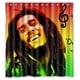 thumbnail image 1 of Cortina de ducha del famoso cantante Bob Marley, juego de cortina de baño con ganchos, tamaño 66 x 72 pulgadas, 1 of 3