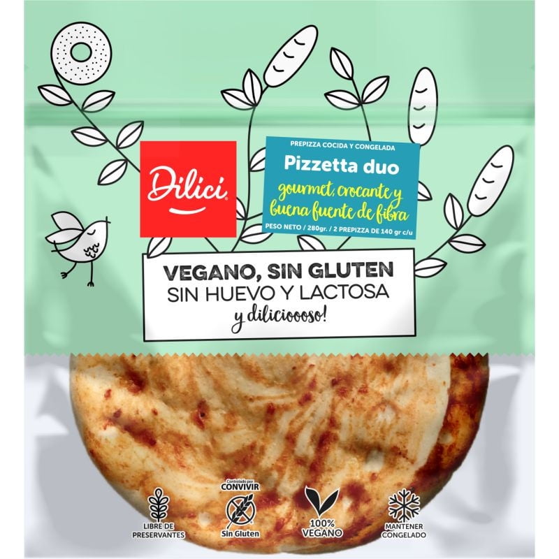 Pre Pizzeta Dúo Sin Glúten 1 Un 280 g Dilici