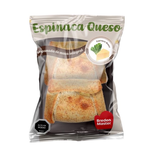 Empanada Hoja de Queso Espinaca — Caja de 72 unidades