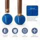 thumbnail image 2 of Pelotas De Tenis Walker Precortadas 4 Unidades Universales Azules, 2 of 6