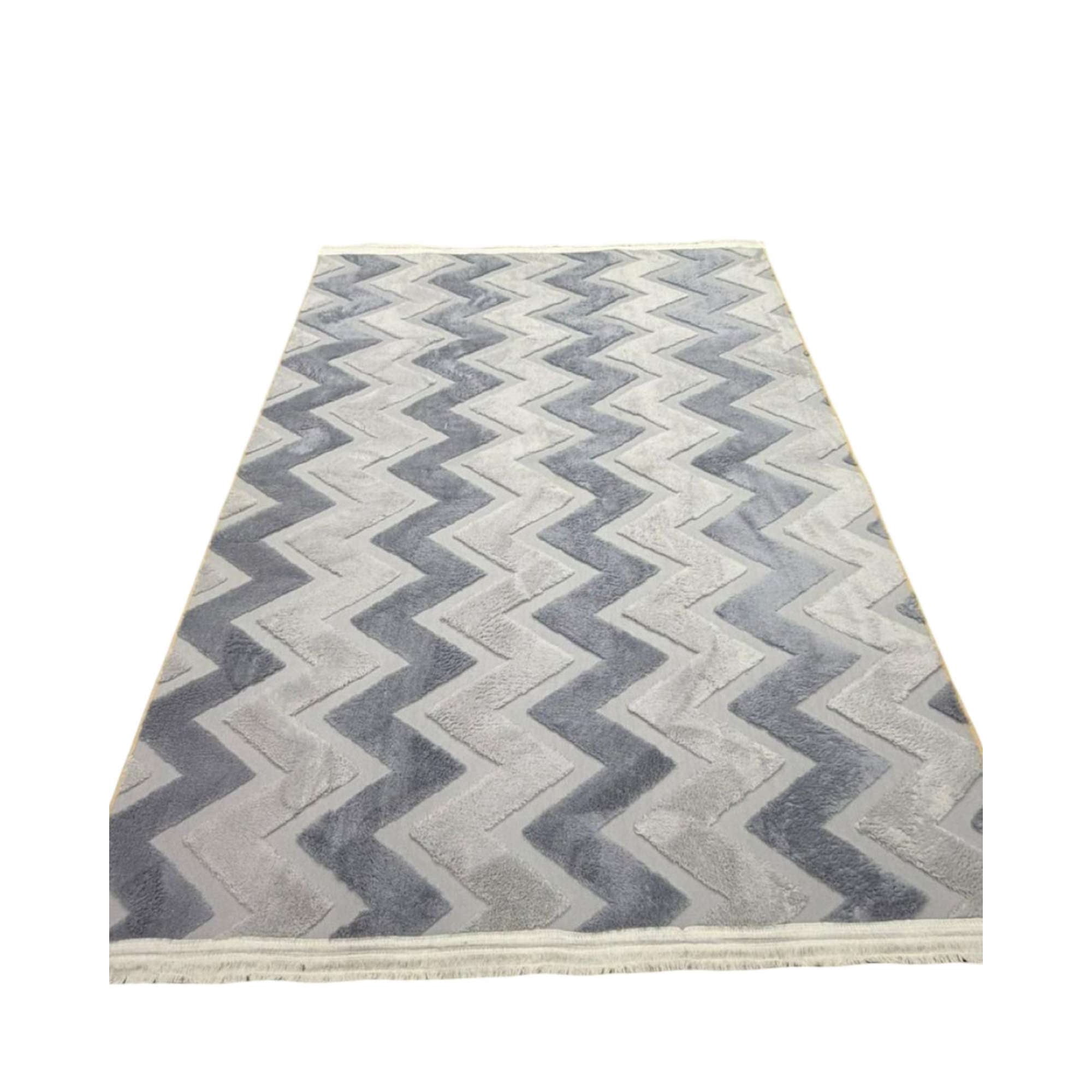 Feiya - Alfombra Jacquard Antideslizante Con Relieve 180x200 Cm