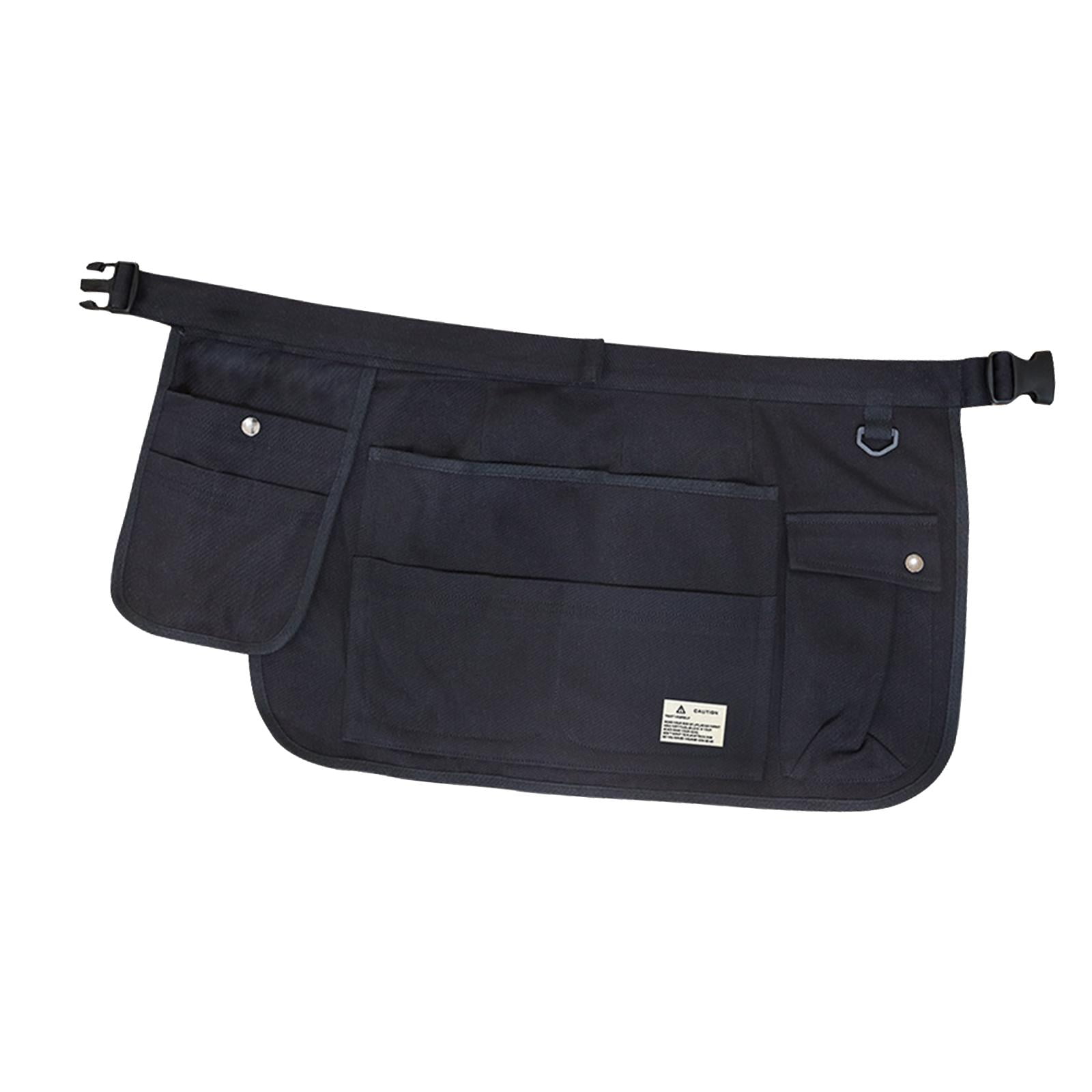 Bothyi - Delantal De Media Longitud, Cinturón De Herramientas, Riñonera, Organizador Para Jardín, Jardinería, Exterior, Negro