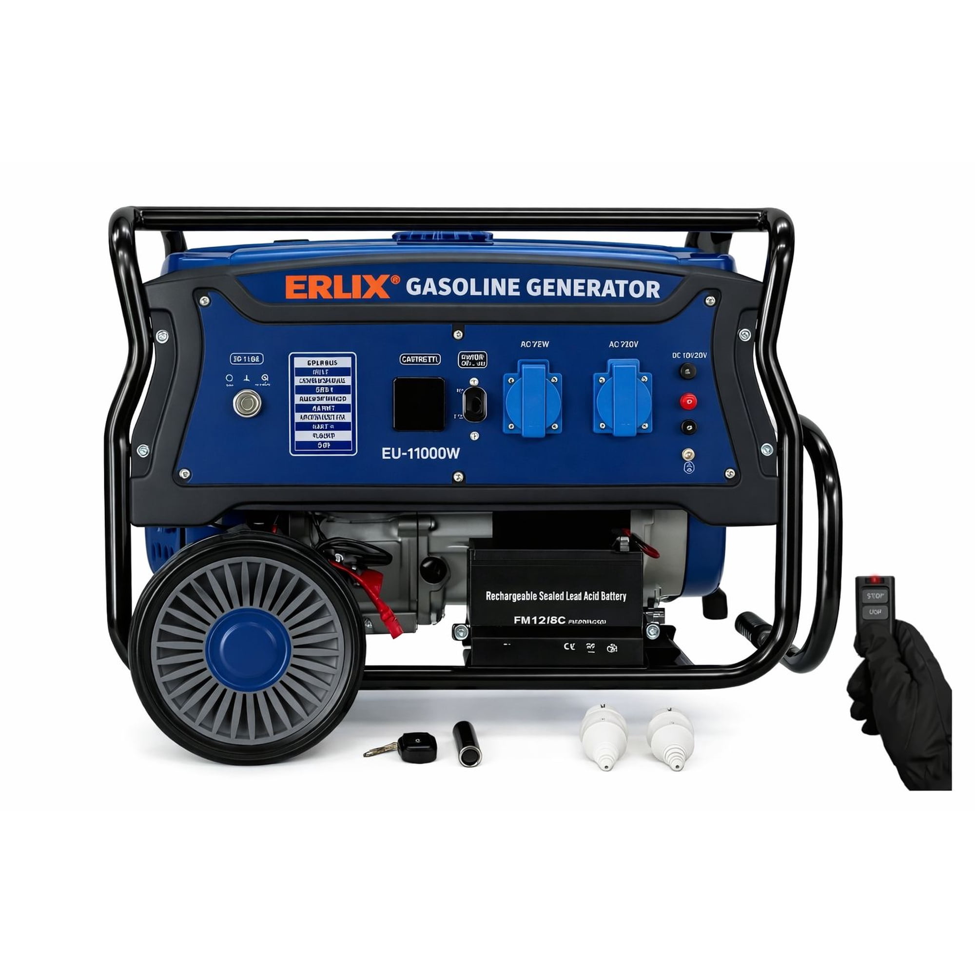 Titan Tools - Generador Eléctrico 4500w A Gasolina Erux Con Arranque Eléctrico – Alta Potencia Y Energía Confiable