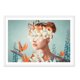 thumbnail image 1 of Cuadro Flores De Mujer de Costado con Marco Blanco, 1 of 1