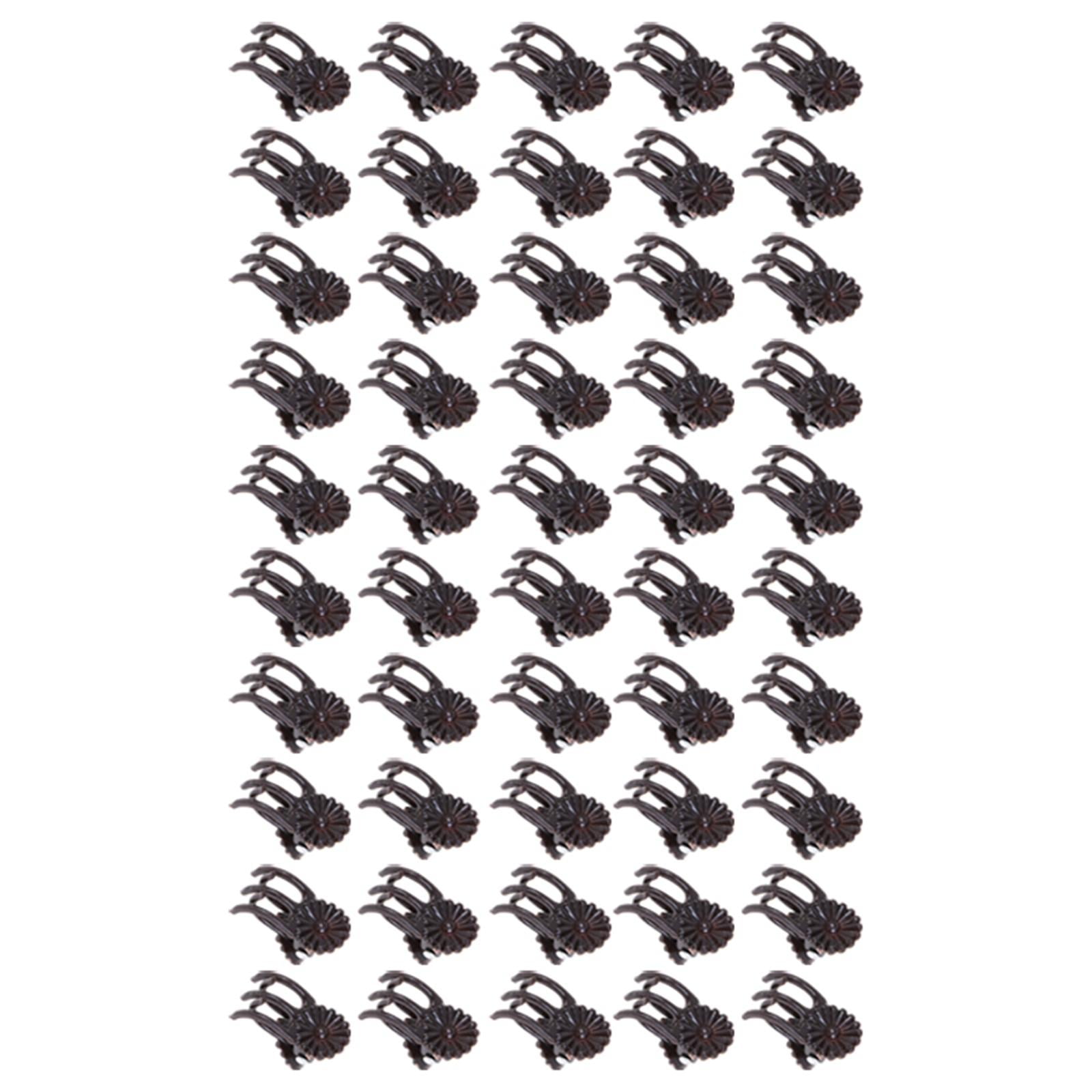 Magideal - 50 Clips De Plástico Para , Clips De Jardín Para Soporte De De Jardín. , Marrón