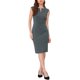 thumbnail image 1 of INSPIRE CHIC Vestido de Tubo para Mujer Regreso a Clases Atuendo de Maestra Vestido Profesional de Oficina sin Mangas Gris S, 1 of 6