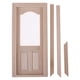 thumbnail image 2 of 1/12 Casa De Mu?ecas En Miniatura, Puerta única Externa De Madera, Accesorio DIY Sin Pintar, 2 of 4