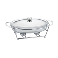 Bothyi - Calentador De Comida Tipo Bufé, Redondo Y Estable, Para Banquetes, Cocinas, Eventos, Fiestas, Color Plateado