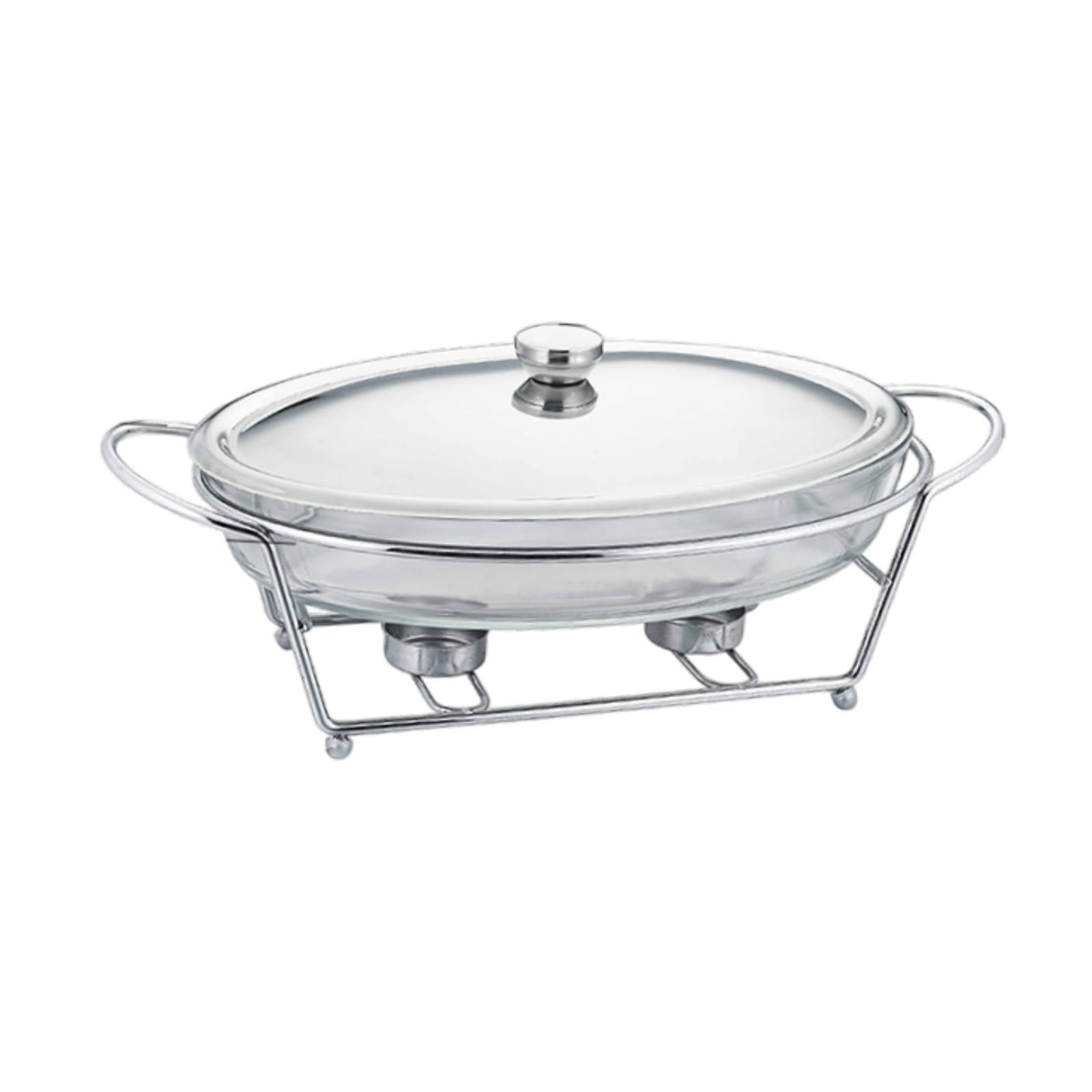 Bothyi - Calentador De Comida Tipo Bufé, Redondo Y Estable, Para Banquetes, Cocinas, Eventos, Fiestas, Color Plateado