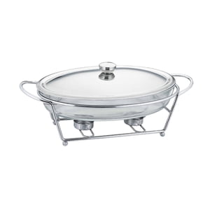 Bothyi - Calentador De Comida Tipo Bufé, Redondo Y Estable, Para Banquetes, Cocinas, Eventos, Fiestas, Color Plateado