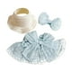 thumbnail image 2 of Vestido De Muñeca De 3 Piezas Con Sombrero, Lazo, Horquilla, Disfraz Para Muñecas De 15 A 17 Cm, Vestido Azul, 2 of 3
