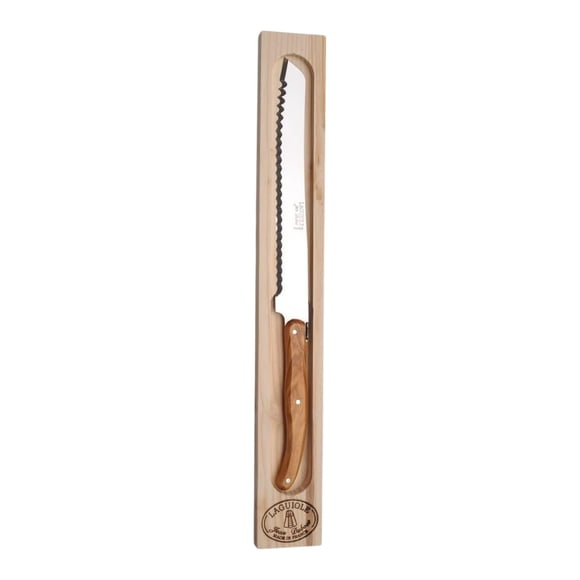 Cuchillo para pan Jean Dubost Laguiole con mango de madera de olivo