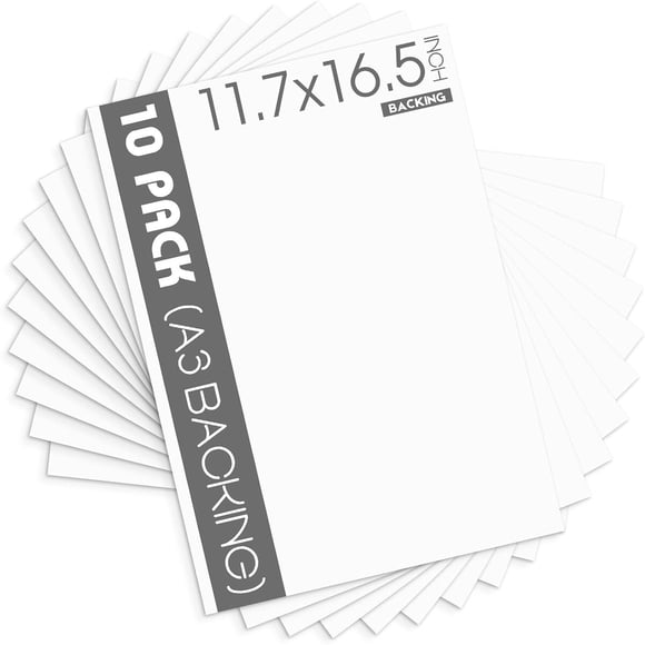 Respaldo Cartón Mat Board Center A3 11.7x16.5in 10 Unidades Blanco