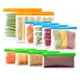 thumbnail image 1 of Bolsas reutilizables para almacenar alimentos - Paquete de 10 bolsas para congelador Bolsas reutilizables de un galón, 1 of 8