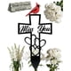 thumbnail image 1 of Placa conmemorativa metal cementerio recuerdo cardenal decoración tumba con cruz, 1 of 6